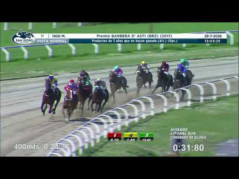 Coronado de Gloria - Carrera 29 de Julio 2026 - Premio Barbera D' Asti